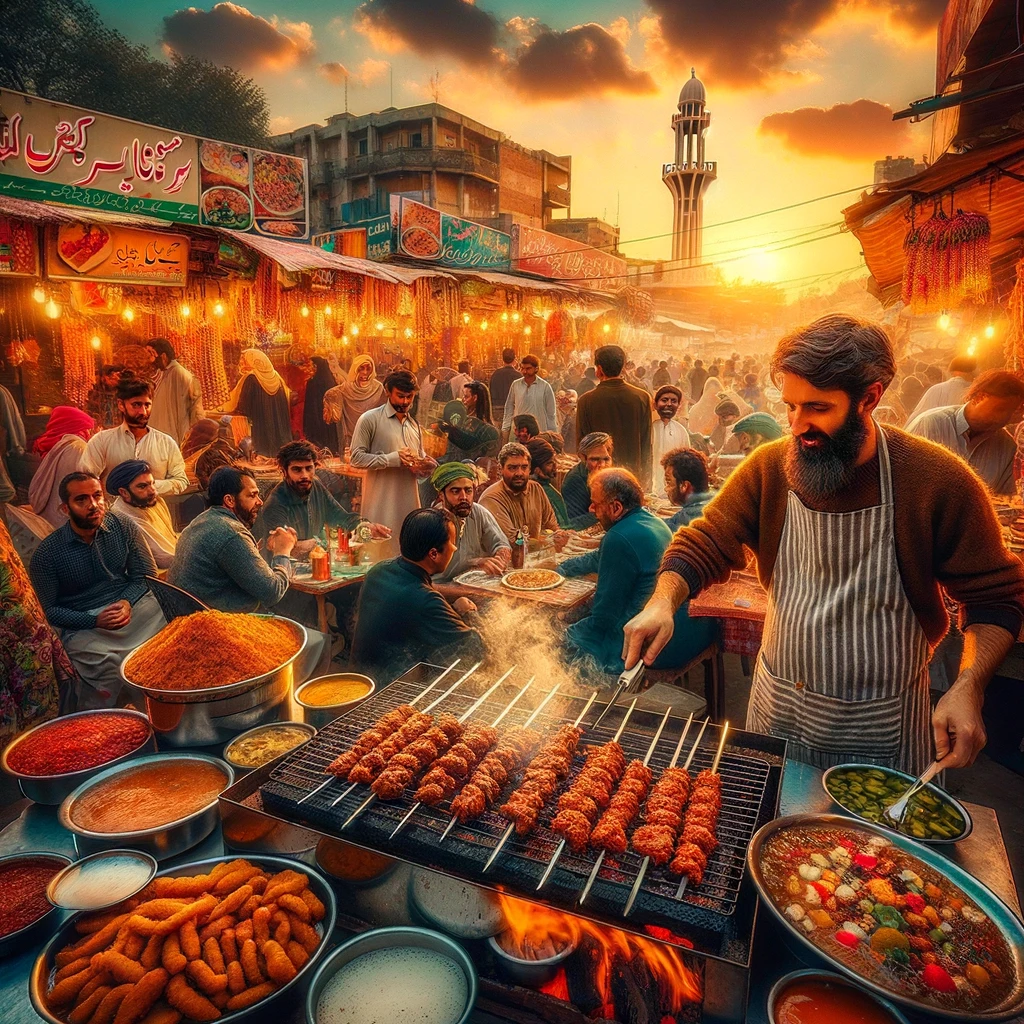 street food market in Islamabad